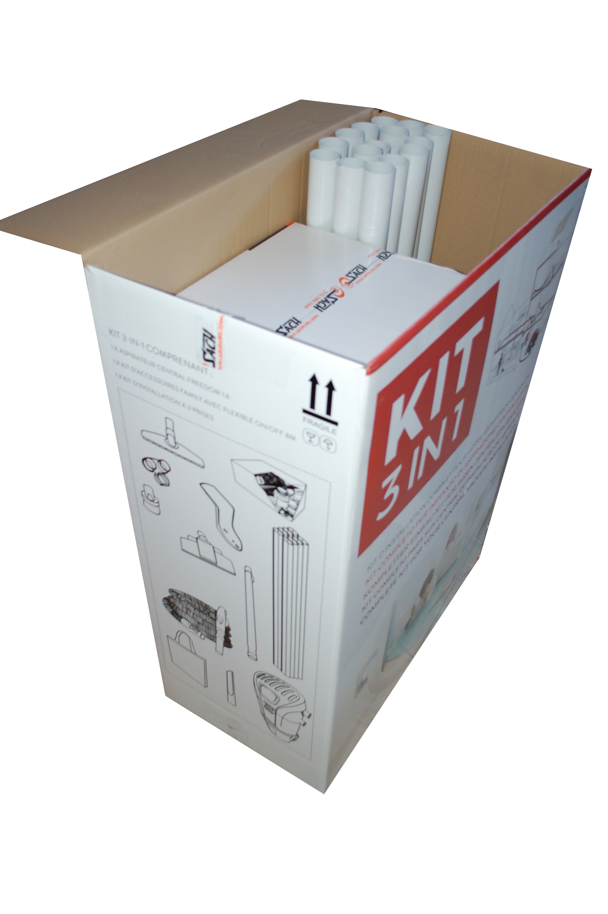 SACH VAC Dynamic 1.6 Zentralstaubsauger Set